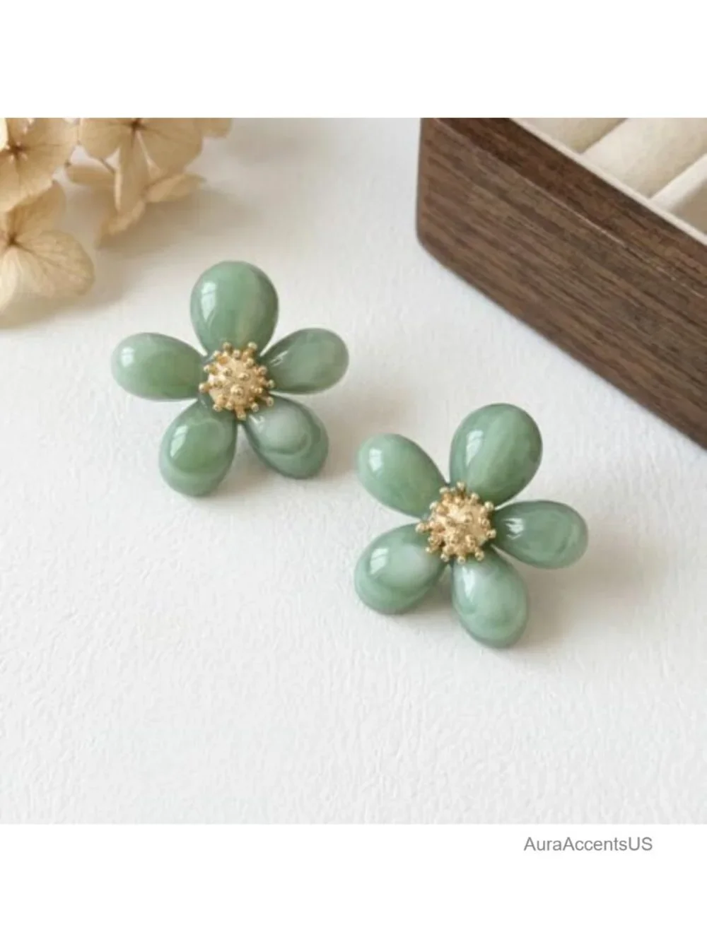 Acrylic Flower Stud Earrings Chunky Floral Statement Jewelry Party Gift